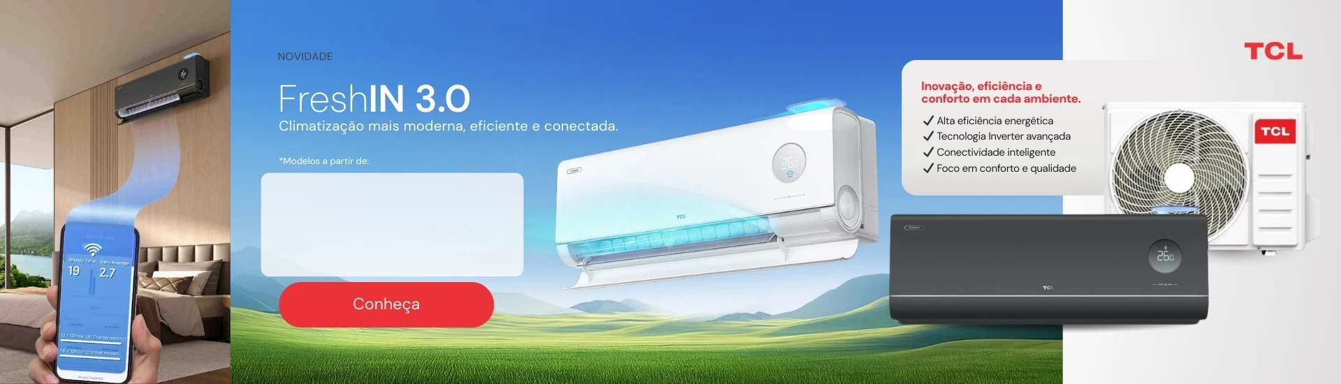 Chegaram os Ar-Condicionados TCL!