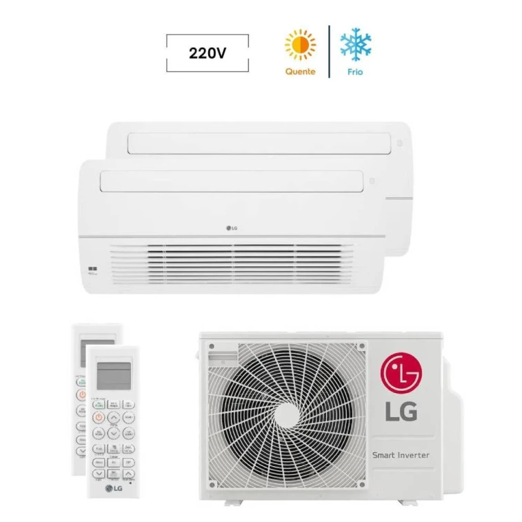 Ar Condicionado Bi Split LG 18000 BTUs (K7 1V 09K+12K) Quente e Frio ...