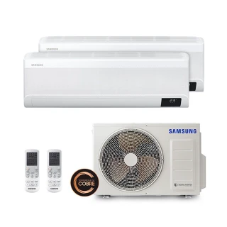 Ar Condicionado Multi Split Samsung Windfree 18000 BTUS 2x Evap 12000 Quente e Frio 220V
