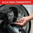 Ventilador de Mesa Essential 140W 40cm 6 Pás 3 Velocidades Preto 220V